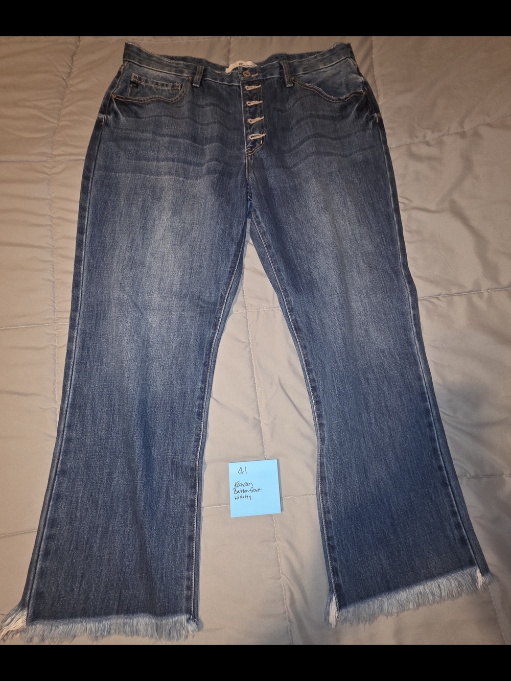 KanCan High-Rise Button-Fly Cropped Jeans